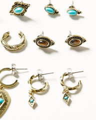Women's Desert Boheme Twisted Cuff Earring Set - 6 Pieces