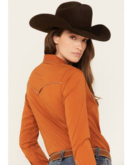 Women's Long Sleeve Snap Vented Riding Shirt