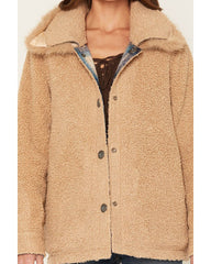 Women's Brook Reversible Sherpa and Plaid Print Jacket