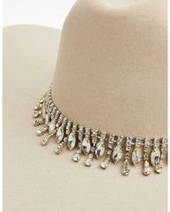Women's Tear Drop Rhinestone Hat Band