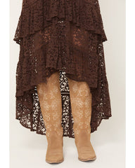 Women's Mae High-Low Lace Midi Skirt