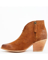 Women's Jodi Suede Leather Booties - Round Toe