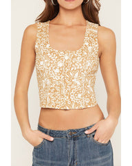 Women's Reyna Paisley Print Corset Top