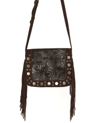 Women's Briarwood Fringe Tooled Crossbody Bag