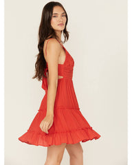 Women's Lace Bustier Mini Dress