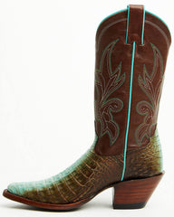 Women's Maggie Exotic Caiman Western Boots - Round Toe