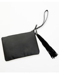 Women's Tegan Seed Beaded Cowhide Wristlet Clutch