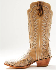 Women's Exotic Python Tall Western Boots - Snip Toe