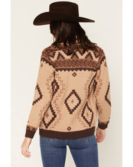 Women's Brandi Southwestern Print Button Front Cardigan