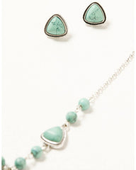Women's Antique Silver Jewelry Set - 2 Piece