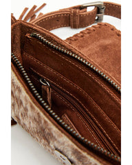 Women's Cassidy Hair-On Tooled Leather Crossbody