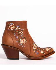 Women's Millie Floral Embroidered Booties - Round Toe