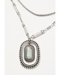 Women's Double Drop Jasper Layered Necklace