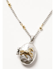 Women's Western Muse Horse Locket Jewelry Set - 2 Piece