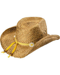 Girls' Daisy Straw Cowboy Hat
