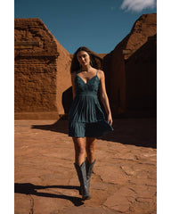 Women's Kaylynn Crochet Front Mini Dress