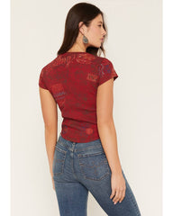Women's Long Live Cowboys Short Sleeve Graphic Tee