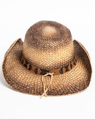 Women's Rustic Straw Cowboy Hat