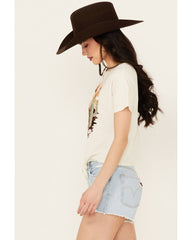 Women's Tie-Front Short Sleeve Graphic Tee