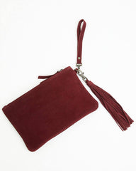 Women's Avenly Floral Perforated Suede Wristlet Clutch