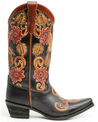 Women's Aleena Tooled Floral Western Boots - Snip Toe