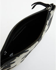 Women's Cow Print Suede Wristlet