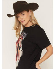 Women's Horse Rhinestone Short Sleeve Graphic T-Shirt