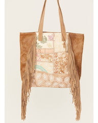 Women's Boho Patched Tote