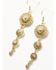 Women's Western Muse Triple Concho Dangle Earrings