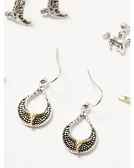 Women's True Western Charm Earring Set - 5 Piece