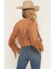Women's Deleon Faux Suede Cropped Fringe Jacket