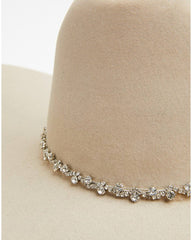 Women's Rhinestone Wave Hat Band