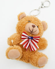 Americana Brown Bear Bag Charm