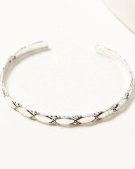 Women's Silver-Toned Rope and Turquoise-Toned Bracelet Set - 3 Piece