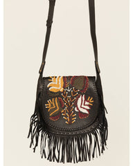 Women's Rosalind Floral Beaded Leather Crossbody