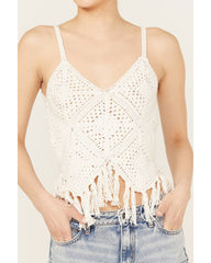 Women's Crochet Fringe Tank