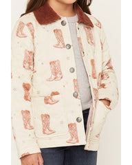 Girls' Francis Cowboy Boot Snap Quilted Jacket