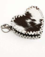 Marlowe Hair-On Heart Coin Purse Bag Charm