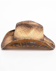 Women's Rustic Straw Cowboy Hat