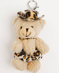 Leopard Cowgirl Bear Bag Charm