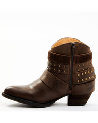 Women's Sevilla Buckle Fringe Western Booties - Round Toe