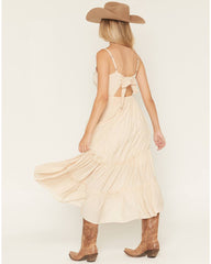Women's Aerie Crochet Front High-Low Midi Dress
