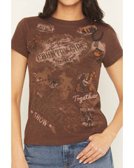 Women's Country Girl rhinestone Short Sleeve Graphic Tee