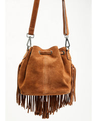 Women's Danica Suede Fringe Crossbody Bag