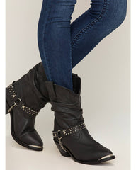 Women's Tammye Slouch Harness Fashion Boots - Round Toe
