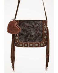 Marlowe Tooled Leather Heart Coin Purse Bag Charm