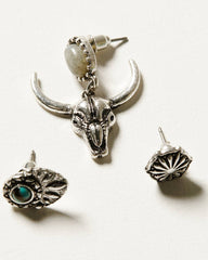 Women's Soleil Steer Head Earring Set - 6 Piece