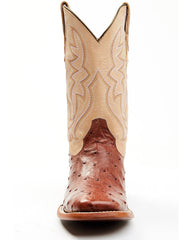 Women's Olivia Exotic Ostrich Quill Western Boots - Broad Square Toe