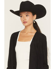 Women's Fringe Faux Suede Cropped Jacket
