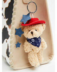 Americana Cowgirl Bear Bag Charm